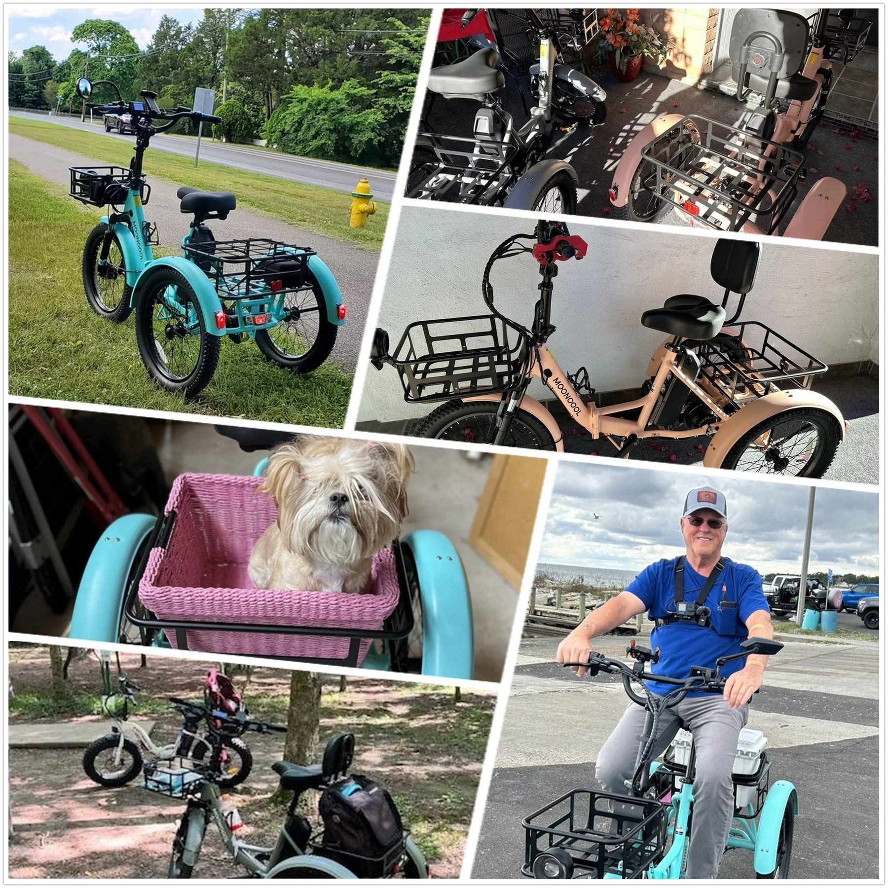 ABORON 3.0 Fat Tire Electric Trike for Senior Foldable E - Bike, 500W Motorized Tricycle Adult 20" Folding 3 Wheel Electric Commute Bike Trike W/48V