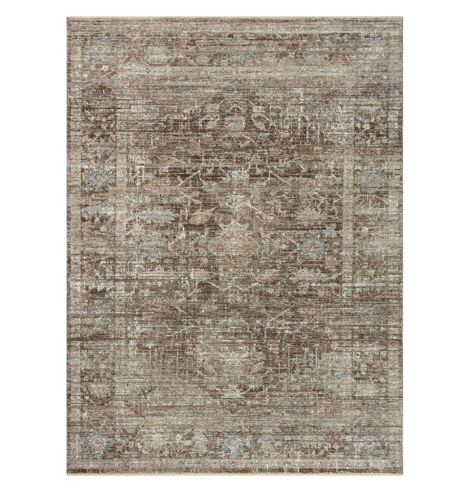 Magnolia Home by Joanna Gaines x Loloi 3'6" 5'6" Charcoal/Dove Small Millie MIE-03 Area Rug