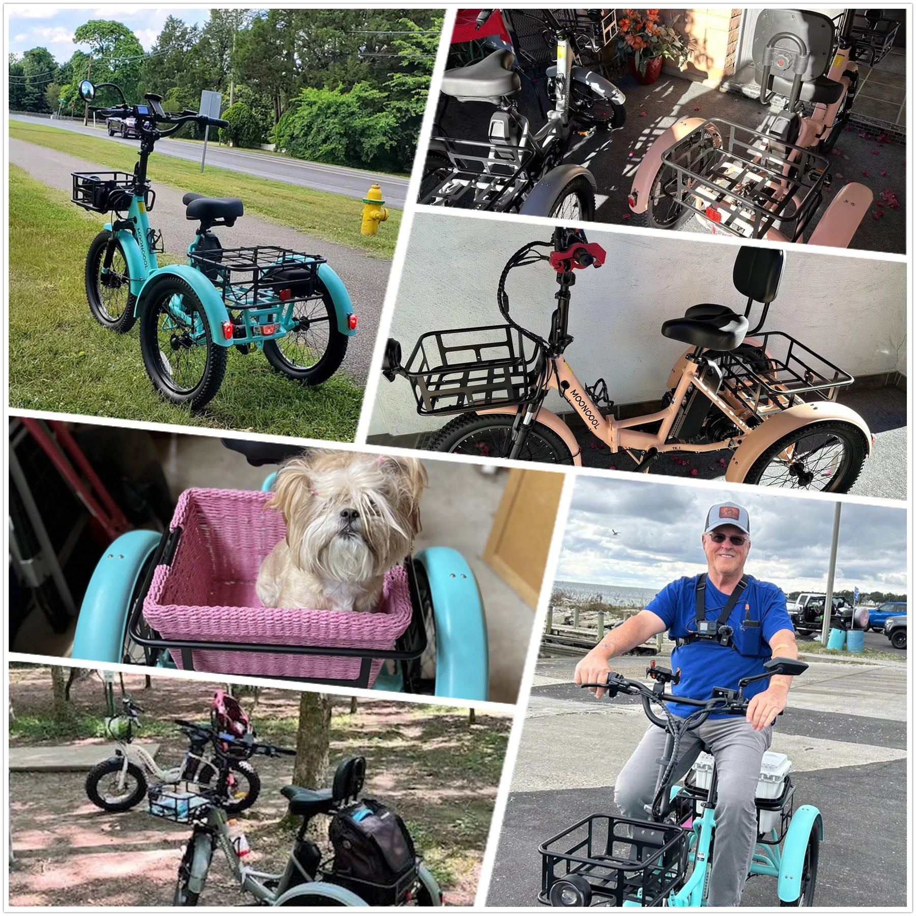 ABORON 3.0 Fat Tire Electric Trike for Senior Foldable E - Bike, 500W Motorized Tricycle Adult 20" Folding 3 Wheel Electric Commute Bike Trike W/48V