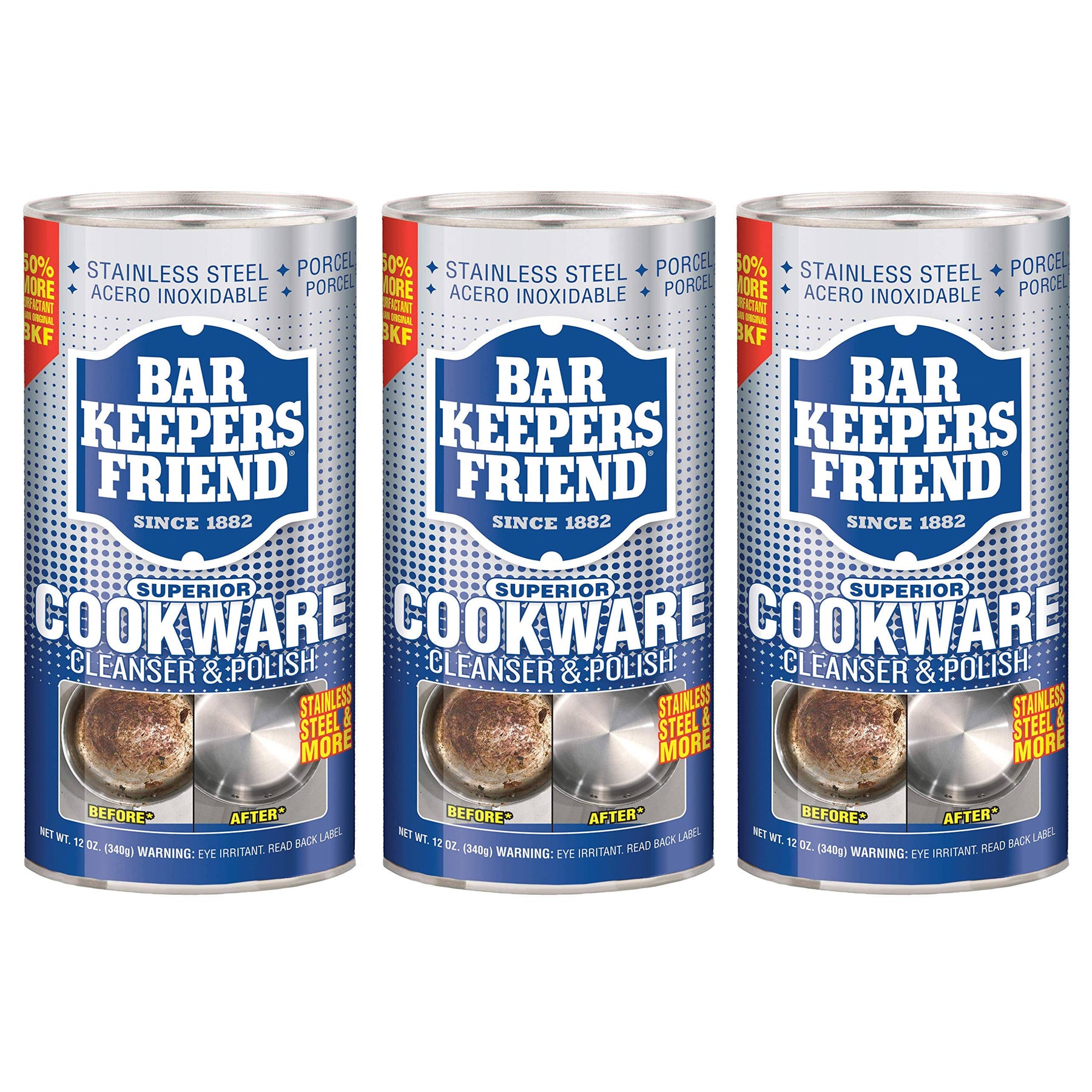 (3 Pack) Bar Keepers Friend Cookware and Sink Cleaner - 12 oz. Each