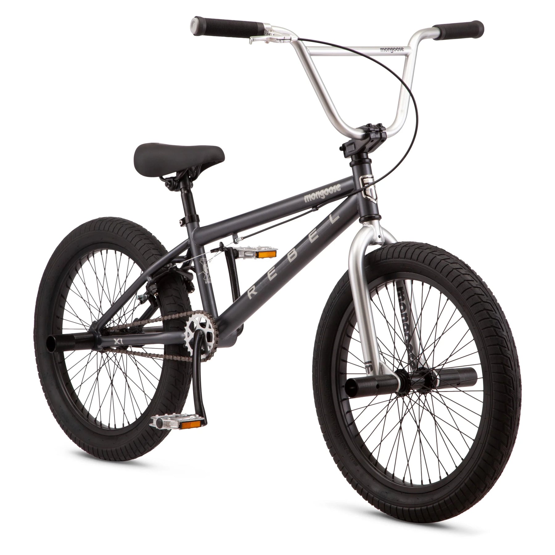 Mongoose Rebel X1 BMX Bike, 20 - In. Wheels, Kids Ages 7 - 14 Years, Gray Child Bicycle