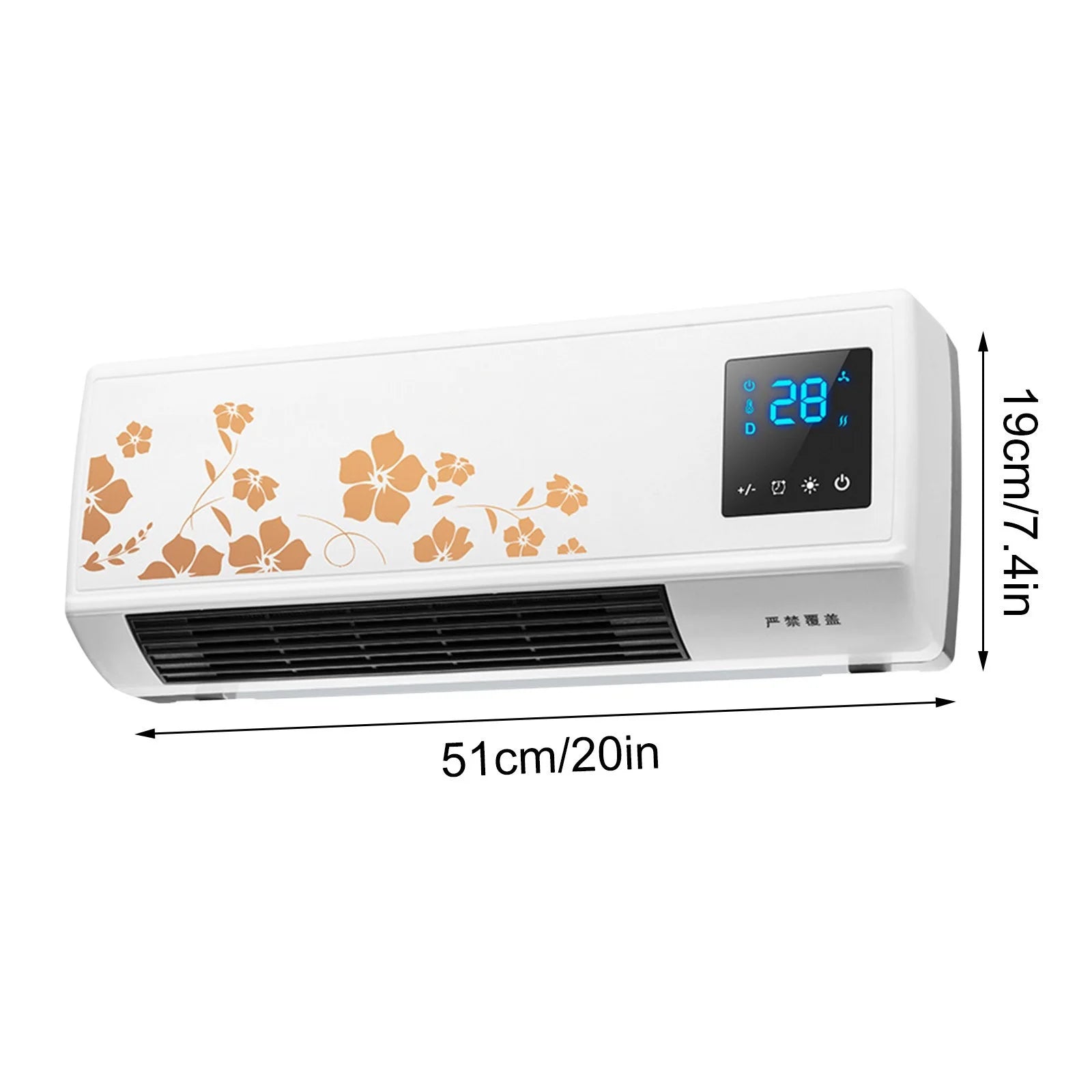FYHALE 8, 000 Btu 115V Wall - Mounted Air Conditioner with Remote Control (Heating and Cooling)